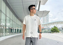 adidas情侣休闲纯棉上衣圆领短袖T恤男女夏季阿迪达斯官方轻运动 米白 S 实拍图