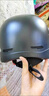 新日新日3C国标认证摩托电动车头盔男女四季通用骑行电瓶车半盔安全帽 混沌黑【防晒长镜+可拆护耳】 3C新国标A类 实拍图