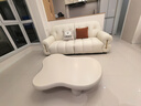 冬熊棉花糖真皮沙发法式奶油风客厅小户型轻奢白色钢琴键云朵沙发 【三人位2.2米】 生态皮【豪华版】乳胶+4CM紫罗兰 实拍图