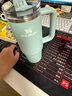 STANLEY巨无霸吸管杯水杯保温杯大容量办公车载不锈钢杯子887ML-海蓝 实拍图