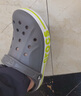 卡骆驰crocs洞洞鞋贝雅卡骆班轻便耐磨一脚蹬休闲鞋|205089 石板灰/青柠绿-0GX 41 /42(260mm) 实拍图