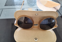 OLIVIO&CO亲子创意墨镜【12岁+】太阳镜墨镜防晒防紫外线时尚偏光镜 沙滩棕【成人】椭圆  全色灰片 实拍图