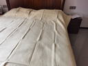 绿诺（LuNuo） 【礼盒装】100%纯亚麻凉席三件套竹纤维汉麻粗布空调席亚麻床单 菱花镜米黄(纯汉麻环锭长纺) 1.5m床适用(实发1.8*2.2m) 实拍图