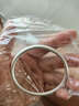 顺庆银楼S9999银古法银手镯女足银镯子年轻款实心手环小众ins风送女友 古法银镯40克62mm配证书 实拍图