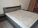 迎裕财实木床简约现代主卧家用1.5单人床出租房用1.8米榻榻米软包 灰色单床+20cm乳胶床垫+床头柜*2个 1.8*2米 实拍图