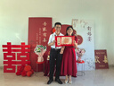茗瑾萱酒红色小个子结婚敬酒服新娘夏季订婚裙法式高端晚礼服平时可穿女 酒红色中长款 M 实拍图
