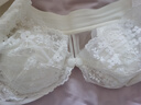 婧麒（JOYNCLEON）超薄哺乳内衣四级款大码大胸显小前开扣孕期产后喂奶孕妇文胸 健康白 XXXL 实拍图