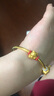 周六福3D硬金足金黄金转运珠男女款招财猫定价A1610417 约0.91g生日礼物 实拍图