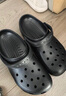 卡骆驰crocs洞洞鞋贝雅男鞋女鞋轻便耐磨一脚蹬拖鞋休闲鞋|10126 黑色-001 37 /38(230mm) 实拍图