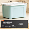 禧天龙塑料衣物收纳箱杂物整理箱110L 蓝色  2个装 带轮 实拍图