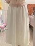 浪莎白色裙裤女2026新款高腰垂感阔腿裤宽松休闲薄款百褶a字半身长裙 实拍图