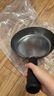 臻三环章丘手工铁锅平底煎锅烤肉煎锅无涂层不易粘锅小平底锅辅食厨具 银白铁把 28cm 实拍图