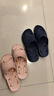 BAIHOU白猴浴室洗澡侧漏水防滑按摩情侣居家用凉拖鞋男士 深蓝43-44 实拍图