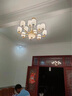 灯尉仕新中式客厅吊灯后现代简约轻奢大气餐厅灯复式楼锌合金中国风灯具 6头-配全光谱三色光源 实拍图