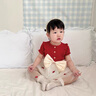 G.DUCKKIDS小黄鸭童装女童连衣裙夏季洋气儿童短袖小裙子女宝宝夏天碎花裙 粉红色 80 (建议8-10公斤 12-24个月)cm 实拍图