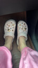 CROCS卡骆驰厚底云朵洞洞鞋|206750 石英粉-6UR 39(250mm) 实拍图