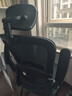 椅品汇电脑椅子人体工学座椅办公室家用电竞舒适久坐学习弓形书桌护腰椅 【四向调节腰托】黑框黑 带头枕 实拍图