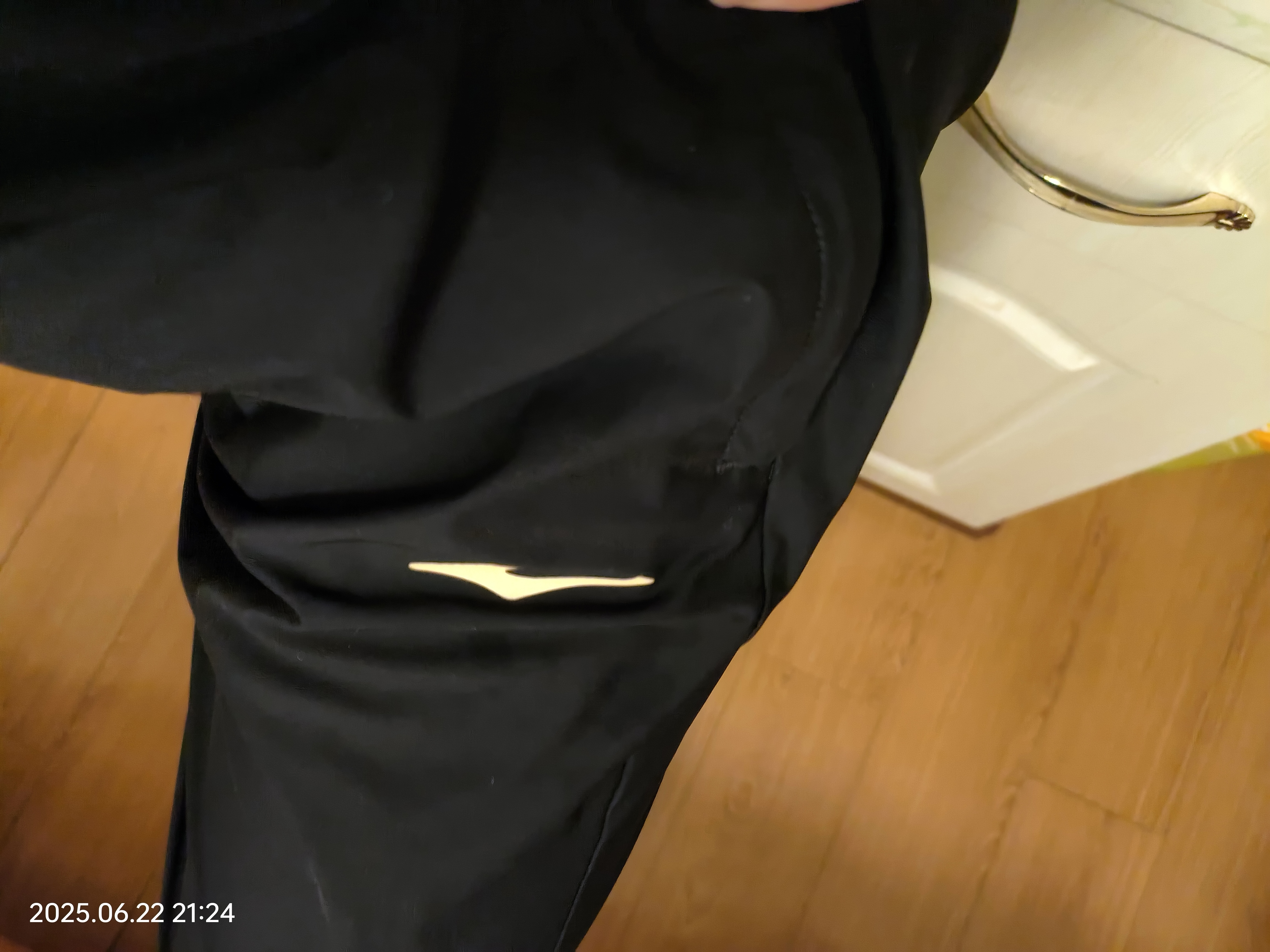 鸿星尔克运动裤女秋季透气弹力跑步健身女子长裤女士九分裤休闲裤子 正黑-弹力速干 M 实拍图