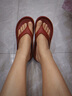 朴西夏季厚底增高人字拖鞋女士外穿踩屎感 安格拉红  37-38 实拍图
