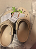 crocs卡骆驰洞洞鞋贝雅卡骆班轻便耐磨一脚蹬休闲鞋|205089 冬日白/彩色-1LI 40 (250mm) 实拍图