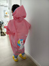 牧萌儿童雨衣男女童幼儿园小童宝宝全身防水女孩雨披 樱花粉独角兽 L 实拍图
