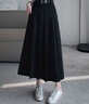 婍妡灰色西装百褶裙女秋冬高腰a字中长款半身裙小个子2025新款 黑色 S 93-105 实拍图