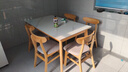 京东京造家居简逸岩板餐桌家用饭桌子小户型餐桌实木餐桌椅组合1桌6椅1.4M 实拍图