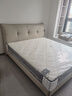 慕思（de RUCCI）真皮床 双人床1.8米2米 简约软包头层牛皮婚庆双人卧室家具皮艺床 齐边款(月光白)+155床垫 1.8*2米 实拍图