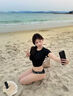 恬饰比基尼泳衣性感四件套泡温泉海边沙滩度假旅行高颜值复古修身泳衣 条纹四件套 罩衫+文胸+短裤+裙子 均码 【建议80-115斤】 实拍图