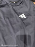 adidas速干简约休闲舒适圆领短袖T恤男装夏季阿迪达斯官方轻运动   传奇墨水蓝/白色   M 实拍图