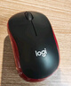 罗技（Logitech）M185鼠标 无线鼠标 办公鼠标 对称鼠标 黑色红边 带无线2.4G接收器 实拍图