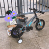 凤凰儿童自行车儿童山地学生车小孩单车带辅助轮3-6-10-12岁小中大童 天青蓝丨单速辐条轮+升级减震款 14寸（适合身高95-105cm） 实拍图
