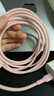 贝尔金（BELKIN）Type-C数据线USB-IF认证C-C编织快充线适用于iPad Pro苹果16/15/MacBook华为笔记本电脑安卓手机 粉色编织款2米 实拍图