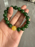 炫夏附证书天然原矿蜜蜡珠子散珠圆珠琥珀鸡油黄白花蜜手串金刚配珠 蜜蜡珠子单颗约12mm（附证书） 实拍图
