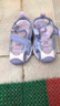 361°童鞋 儿童凉鞋2025夏季男女3-14岁户外包头沙滩凉鞋 紫29 实拍图