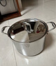 铿锵316不锈钢汤锅加厚煲汤锅家用燃气电磁炉通用卤肉桶大容量高汤锅 全钢盖 20cm 实拍图