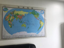 全新配色 2025 世界地图挂图 整张无拼缝地图挂图 大尺寸约1.8米*1.3米 高档仿红木杆 办公室书房客厅挂图 实拍图