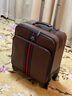 摩尔伽（MOERGA）商务行李箱男士小型登机箱轻便拉杆箱密码箱旅行箱皮箱子18英寸 棕色 18英寸 横款正方形登机箱 实拍图