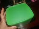 特百惠（Tupperware）800ml*4方形保鲜盒食品级冰箱冷藏密封收纳盒水果储物盒绿色盖 实拍图
