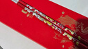 CS中国白银 银筷子锦鲤筷子足银999家用银餐具结婚生日节日礼物 好运锦鲤银筷-大气红（1双） 实拍图