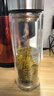 苏泊尔（SUPOR）玻璃杯茶水分离男士水杯双层高硼硅玻璃耐高温大容量办公泡茶杯子 行砚黑400ml 实拍图