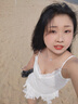 小野七天纯欲辣妹风不规则下摆开叉连衣裙浪漫氛围感修身蕾丝吊带长裙夏季 M 实拍图