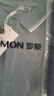 罗蒙（ROMON）两件装短袖t恤男翻领夏季新款冰丝透气polo领打底男士商务体恤衫 藏青+灰绿 L 实拍图