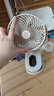 卡莱澳全智能多角度电动调节6挡 桌面usb小风扇学生宿舍办公室可夹床头台式夹扇便携式电风扇 标准款米色 实拍图