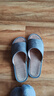 果洛菲亚麻拖鞋男女款四季情侣室内防滑棉麻布地板凉拖 灰色 44/45  实拍图