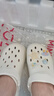 名创优品（MINISO）洞洞鞋男女夏季外穿凉鞋防滑厚底踩屎感包头凉拖鞋 白色+海洋星星 实拍图