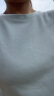 伊芙丽（eifini）【安心品质】伊芙丽索罗纳面料简约基础款圆领T恤女百搭多色短袖 本白色 XS 80-95斤 实拍图