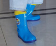 回力儿童雨鞋男童女宝宝防滑水靴加厚小孩高筒胶鞋中大童防水鞋子 【回力】8055儿童防水口-蓝色 35 【内长22.5cm】 实拍图