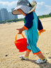 kocotreekk树儿童防晒帽防紫外线小孩披风帽大檐遮阳帽夏季户外海滩 实拍图