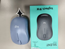 罗技（Logitech）M221 轻音鼠标 无线鼠标 办公鼠标 对称鼠标 带无线微型接收器 雾霭蓝 实拍图